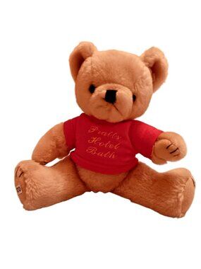 PRATTS HOTEL Bath England UK Jointed Teddy Bear Vintage Christmas 2000 11"